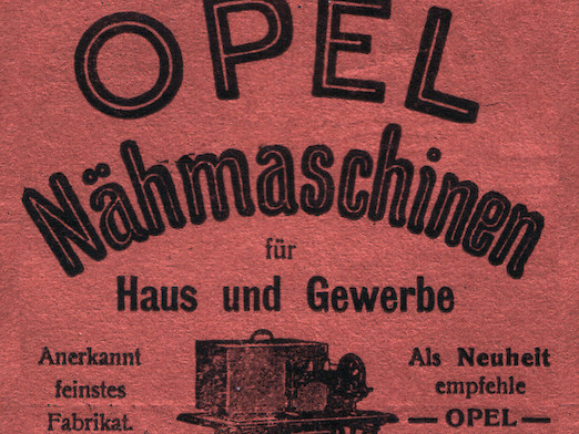 Werbeplakat für die Opel-Nähmaschine Perfecta, 1901