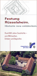 Titelblatt des Flyers "Festung Rüsselsheim"