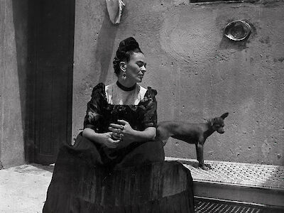 Frida Kahlo, fotografiert von Lola Álvarez Bravo, ca. 1944