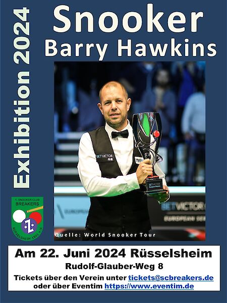 Snooker Exhibition 2024 mit Barry Hawkins