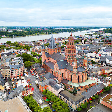 Luftaufnahme von Mainz