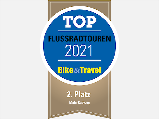 Siegel zum Bike&Travel Award "Die besten Flussradtouren 2021"