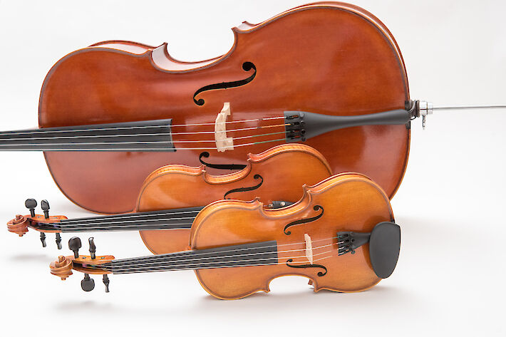 Cello, Viola und Violine