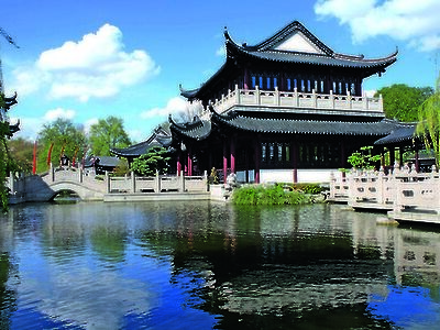Der Chinesische Garten mit dem größten chinesischen Teehaus Europas