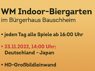 Plakat WM Indoor-Biergarten